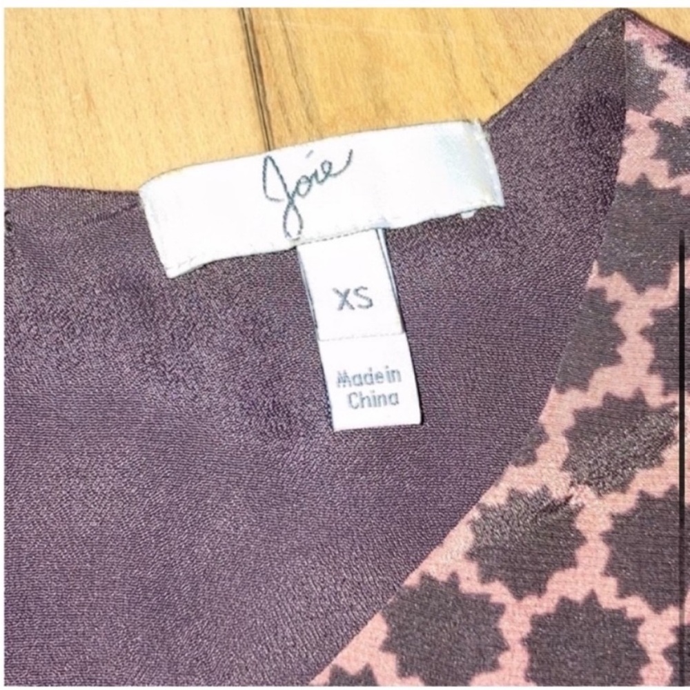 Joie Silk Grey & Pink Sunburst Sleeveless Dress size extra small - Picture 5 of 9